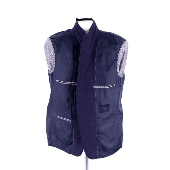 Tommy Hilfiger Wool Polka‎ Dot Peak Lapel 2 Button Suit Jacket 42R Or Slim 44R - Picture 12 of 14